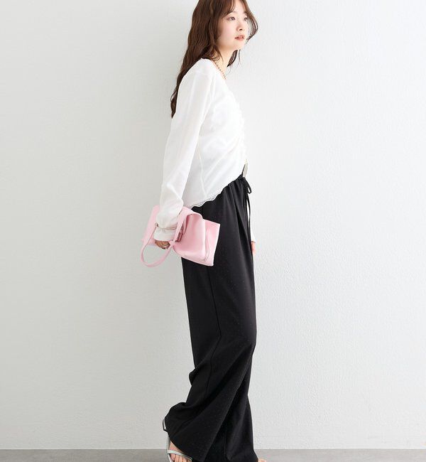  「ラインストーンWベルトパンツ」|チノ|