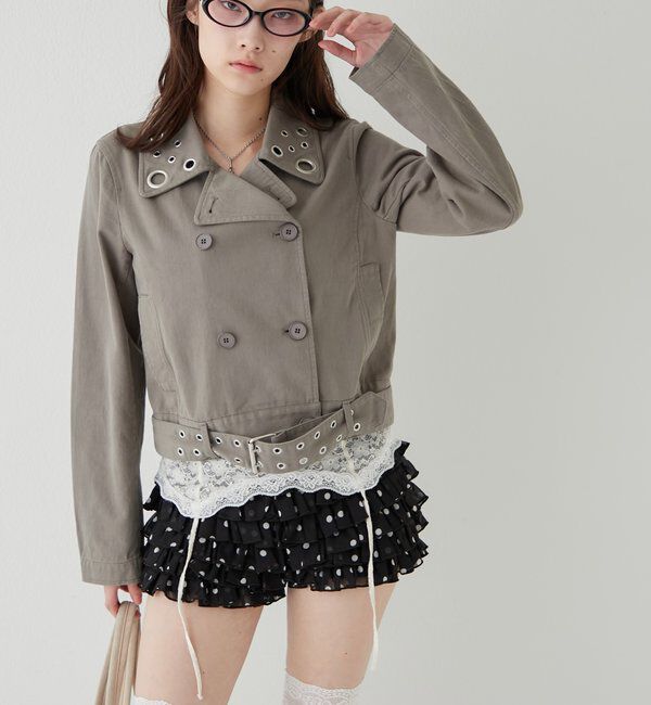  「アイレットショートPジャケット」|ブルゾン・スタジャン|