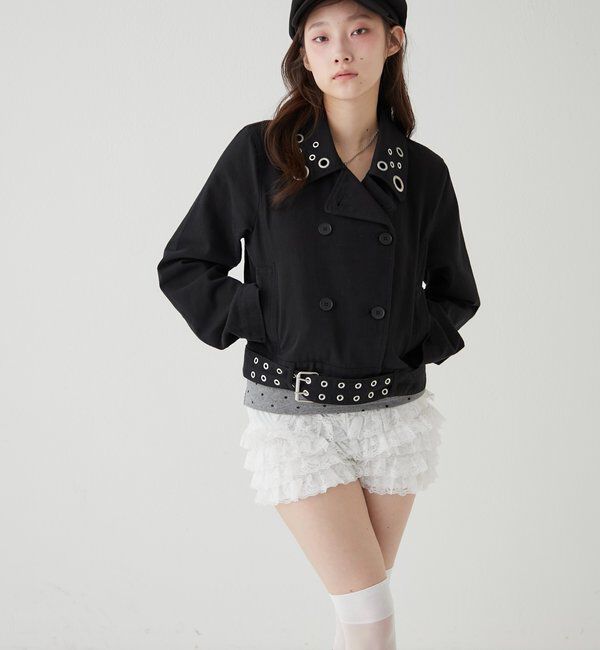  「アイレットショートPジャケット」|ブルゾン・スタジャン|