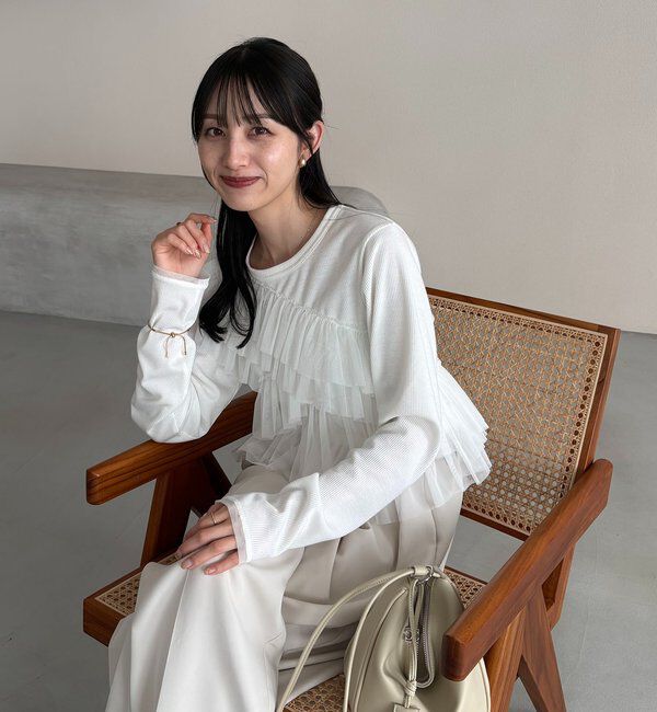  「【kon企画】フリルドッキングロンT」|Tシャツ・カットソー|