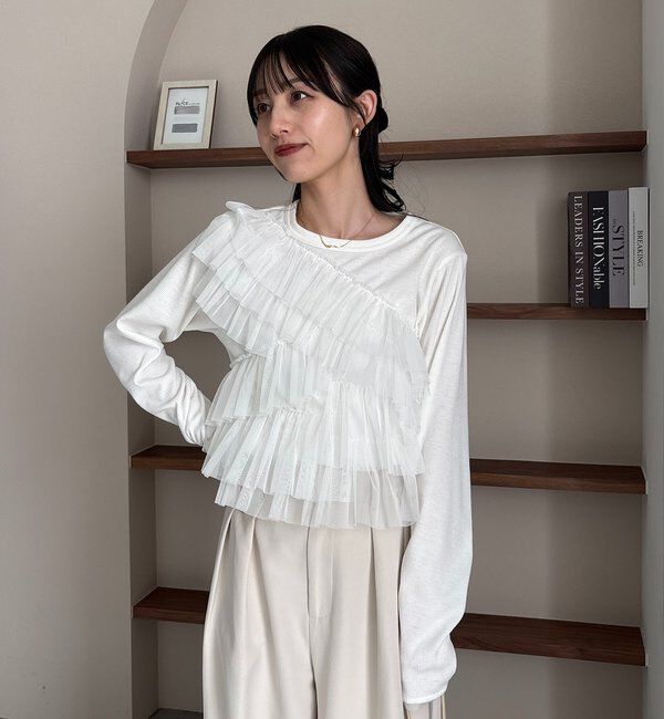  「【kon企画】フリルドッキングロンT」|Tシャツ・カットソー|