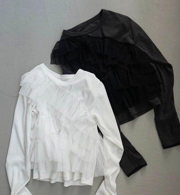  「【kon企画】フリルドッキングロンT」|Tシャツ・カットソー|