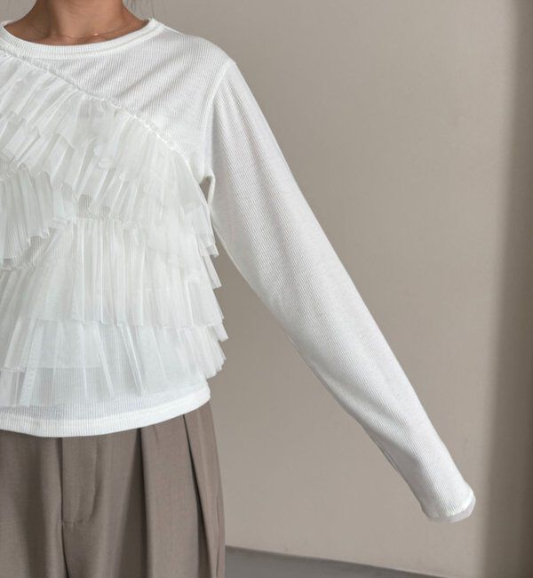  「【kon企画】フリルドッキングロンT」|Tシャツ・カットソー|