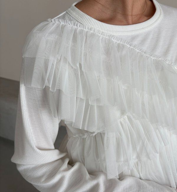  「【kon企画】フリルドッキングロンT」|Tシャツ・カットソー|