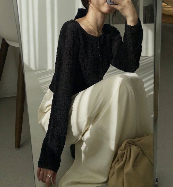  「【mana企画】シャーリングホックブラウス」|シャツ・ブラウス|