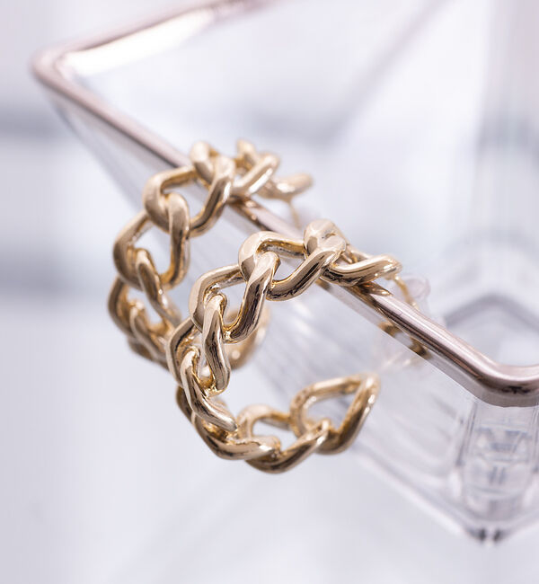 Rouge vif「【sauvage peau】メタルビジューピアス」|ピアス|