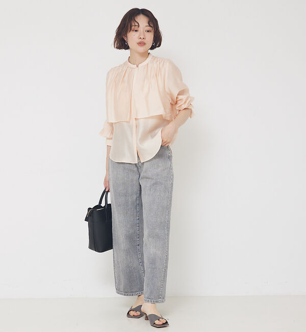 qualite「ギャザーレイヤードブラウス」|シャツ・ブラウス|