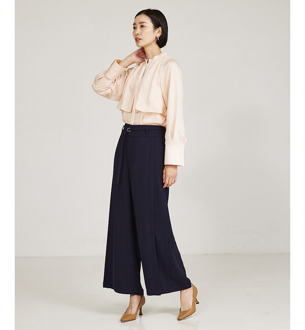 qualite「ギャザーレイヤードブラウス」|シャツ・ブラウス|