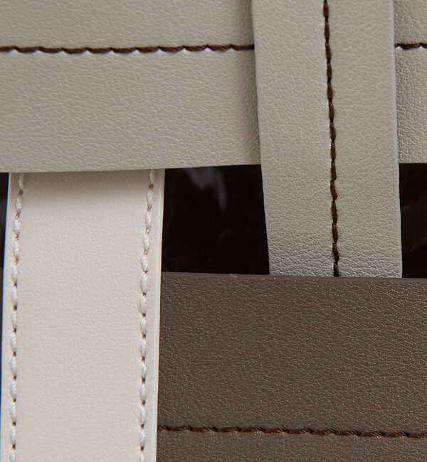 LOWELL things「【STORY 23'6月号 P172掲載】Colatti/配色クリア2WAYトー」|ハンドバッグ|