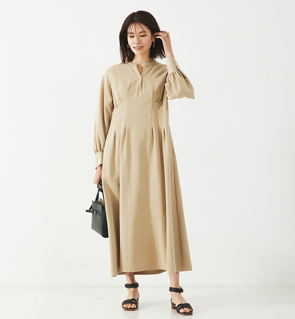 abahouse mavie「【大人のいちまんワンピ】ウエストタックワンピース」|ワンピース|