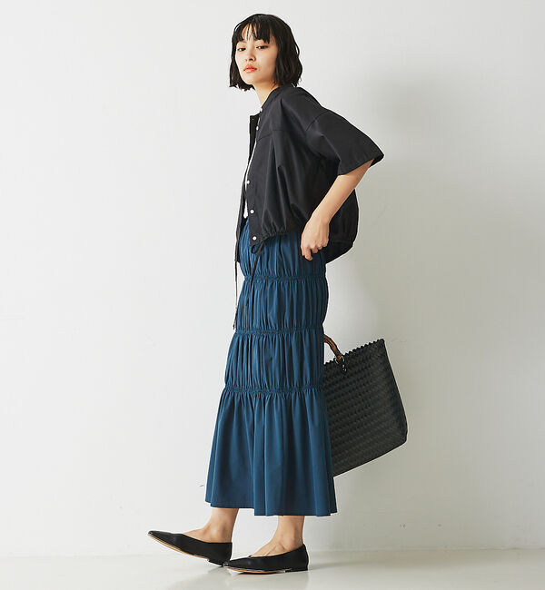 abahouse mavie「シャーリングスカート」|スカート|