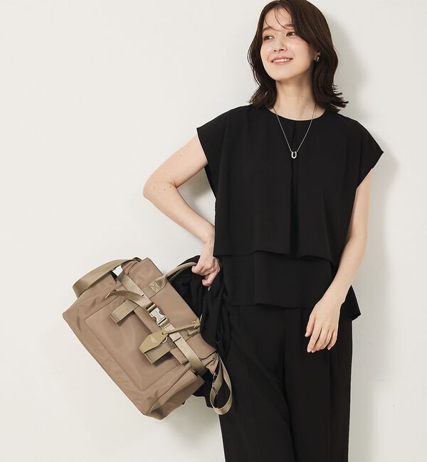 abahouse mavie「【エニデイカセット・サマー】ジョーゼットタックフレアーブラウス」|シャツ・ブラウス|