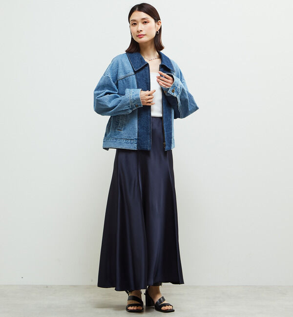 Soffitto「配色デニムブルゾン」|デニムジャケット|
