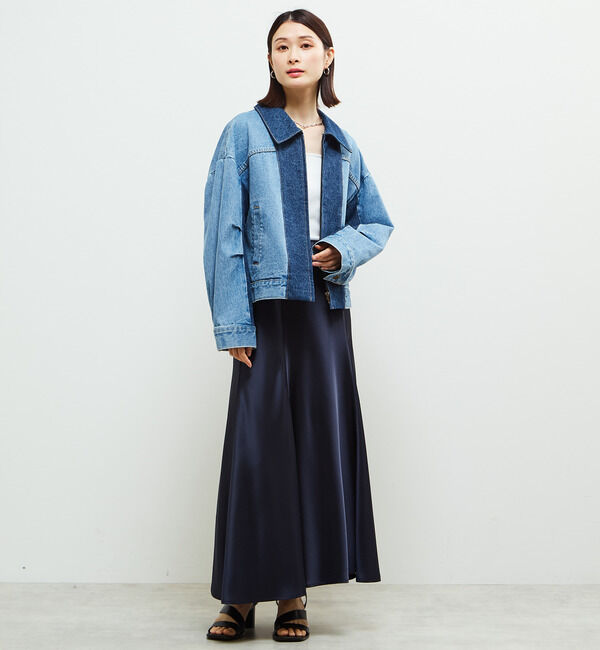 Soffitto「配色デニムブルゾン」|デニムジャケット|