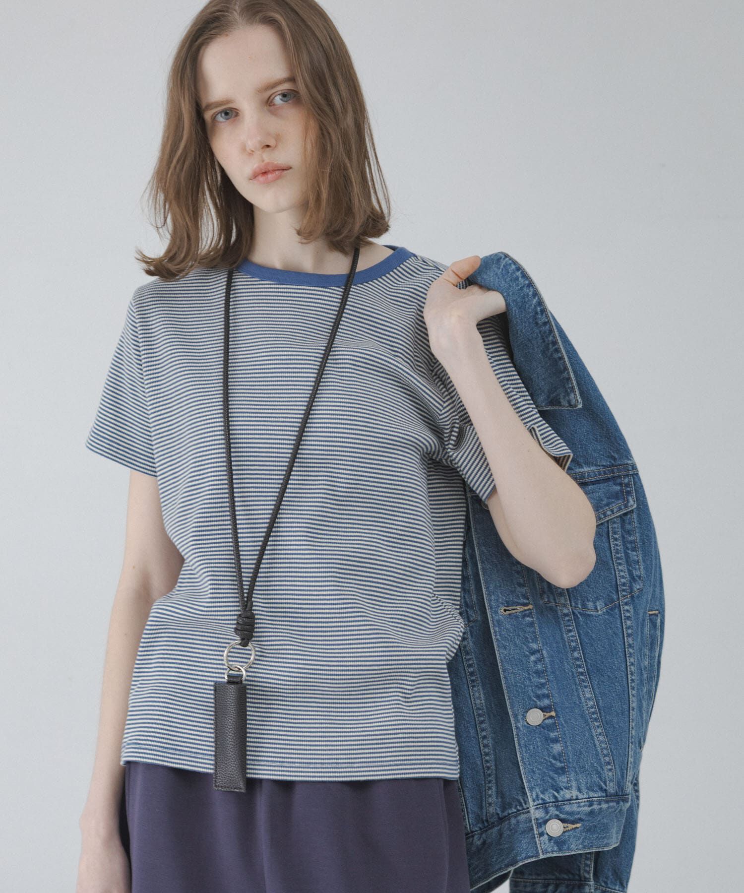 Sonny Label 「ジャガードアソートコンパクトTシャツ」|Tシャツ・カットソー|ブルー系その他