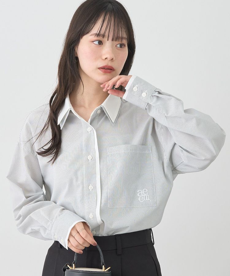 earth music&ecology「レイヤードストライプシャツ」|シャツ・ブラウス|Off White