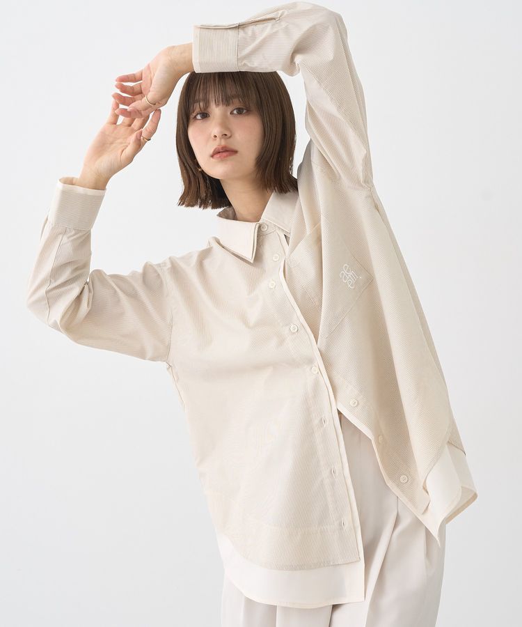 earth music&ecology「レイヤードストライプシャツ」|シャツ・ブラウス|