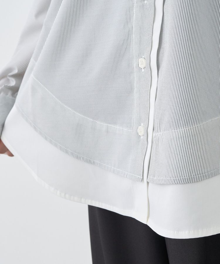 earth music&ecology「レイヤードストライプシャツ」|シャツ・ブラウス|