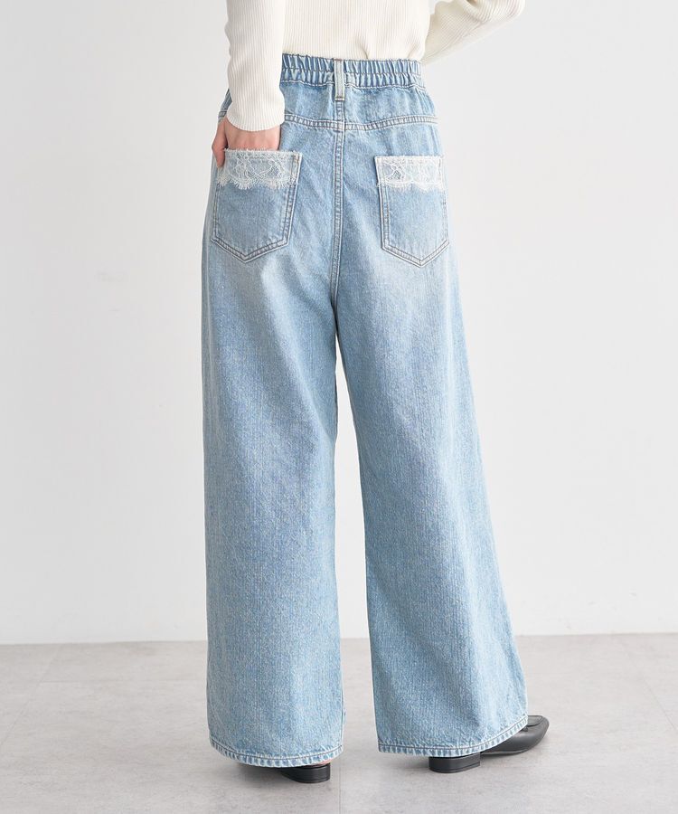 earth music&ecology「ポケットレースデニムパンツ」|デニム|
