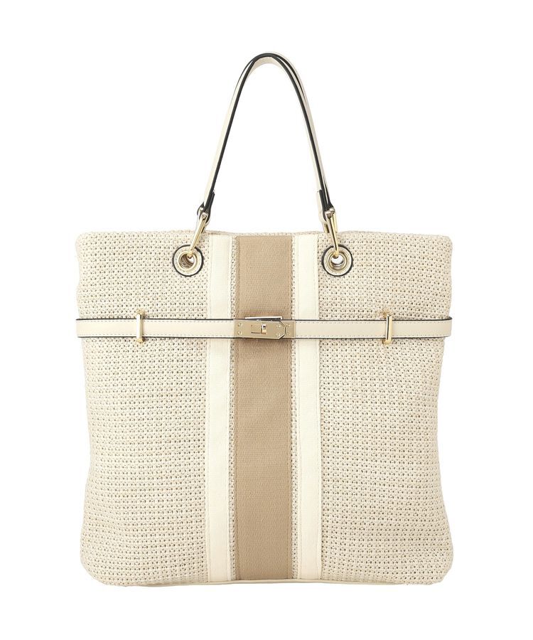 YECCA VECCA「【A4対応】2wayライントートバッグ」|トートバッグ|