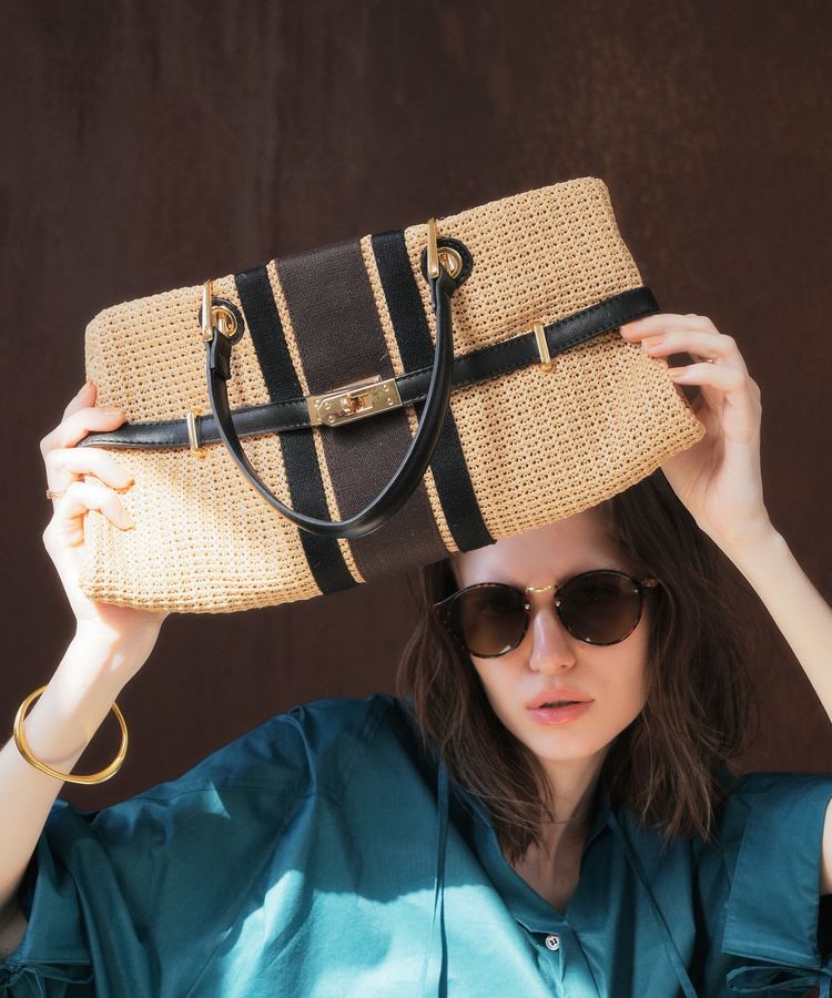 YECCA VECCA「【A4対応】2wayライントートバッグ」|トートバッグ|