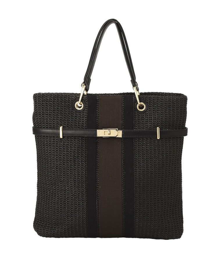 YECCA VECCA「【A4対応】2wayライントートバッグ」|トートバッグ|