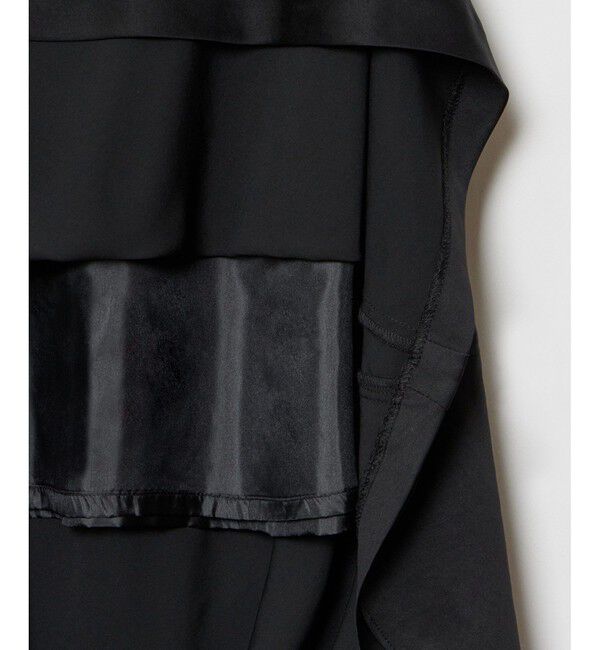 allureville「ソフトサテンバックフリルナロースカート」|スカート|