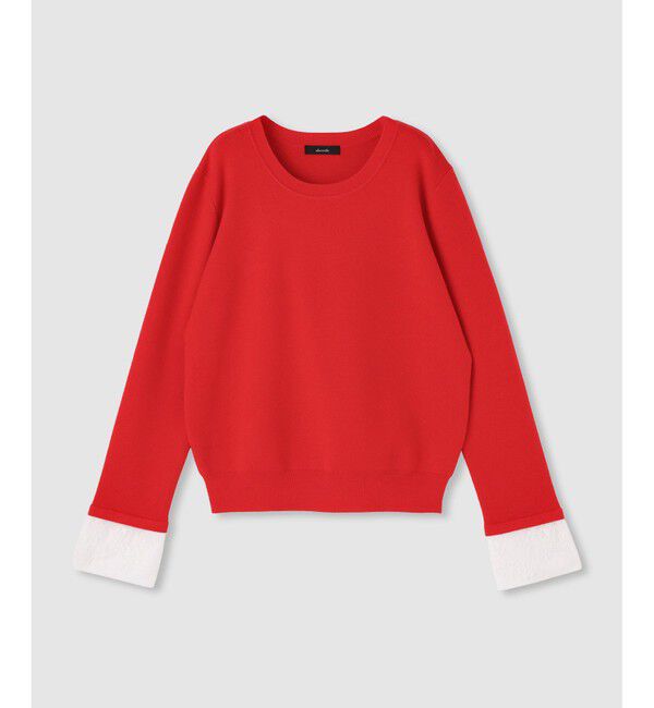 allureville「レースカフスドッキングプルオーバー」|ニット・セーター|