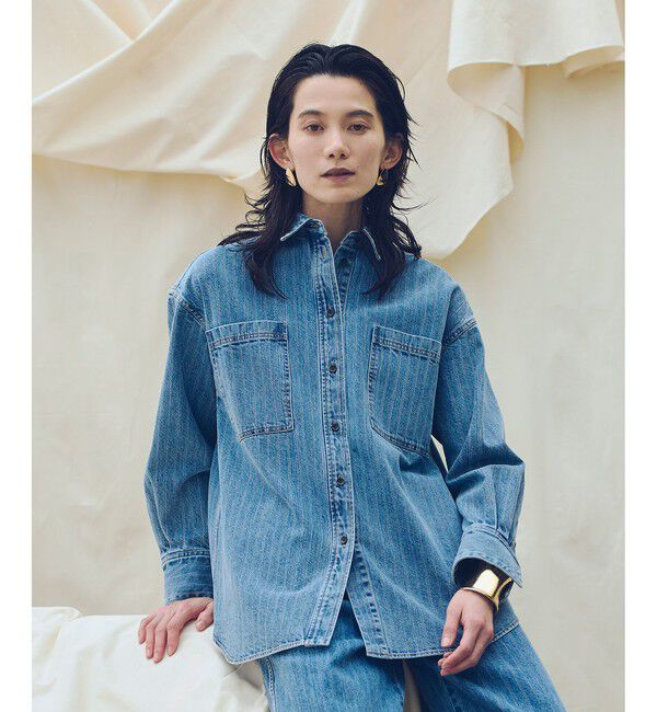 allureville「【ATELIER Line】デニムビッグポケットシャツ」|シャツ・ブラウス|