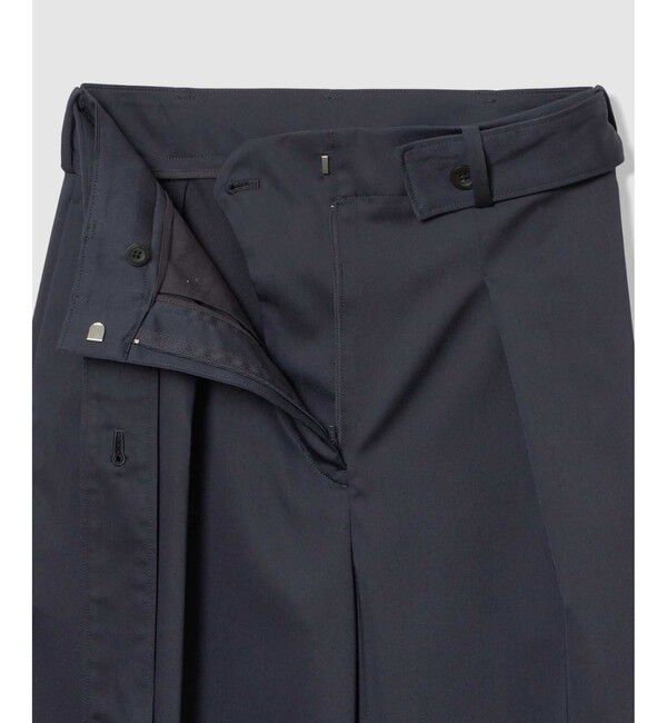 allureville「サテンストレッチベルテッドパンツ」|チノ|