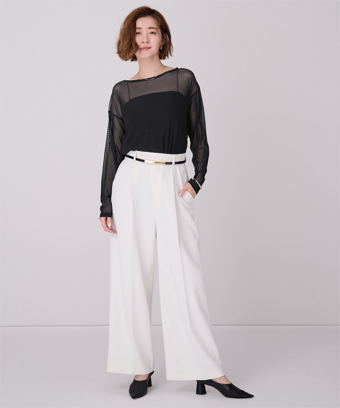 ur's「シアーボートネックプルオーバー」|Tシャツ・カットソー|