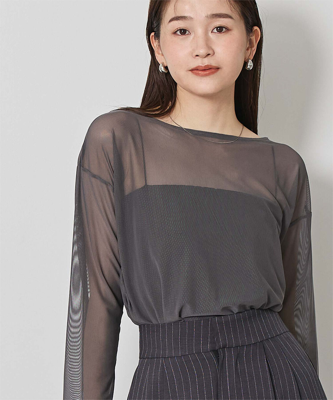 ur's「シアーボートネックプルオーバー」|Tシャツ・カットソー|