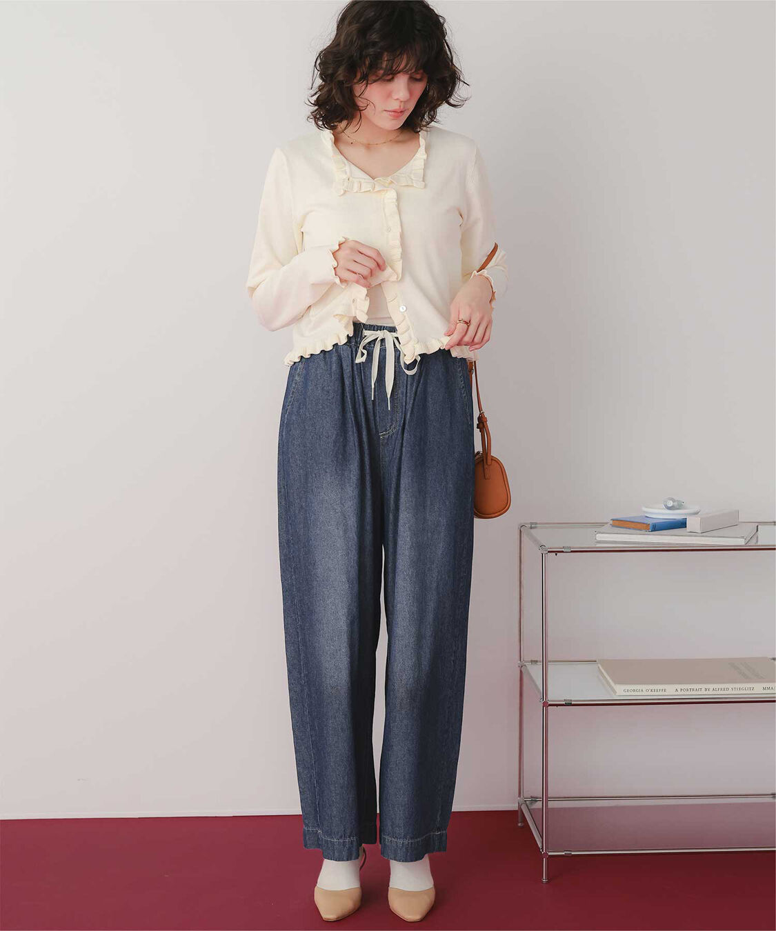 titivate「イージーワイドデニムパンツ」|デニム|