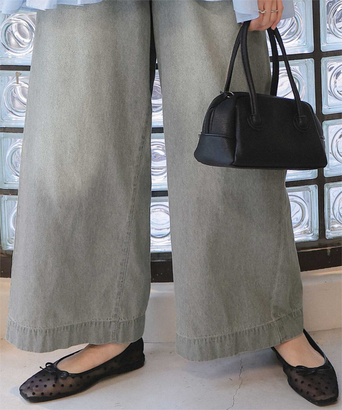 titivate「イージーワイドデニムパンツ」|デニム|