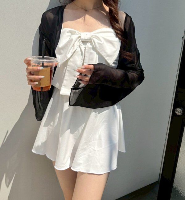  「swimwear/フロントリボン羽織りSET(4点セット)」|その他|