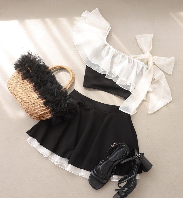  「swimwear/肩リボンワンショル(3点セット)」|その他|