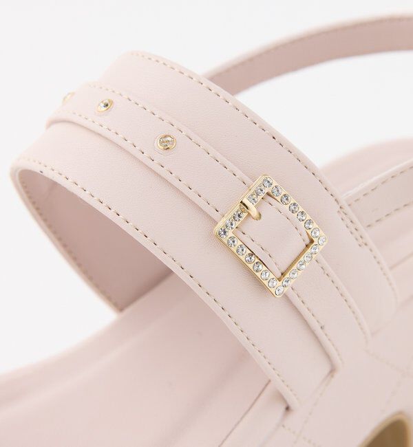  「ビジュー付キルティングソールサンダル」|その他|