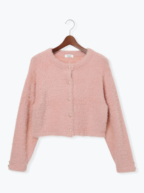 Te chichi TERRASSE「金釦フェザーニットカーディガン」|カーディガン|