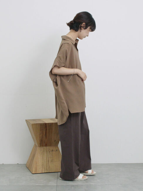 Samansa Mos2 blue「【接触冷感】ポンチョブラウス」|シャツ・ブラウス|