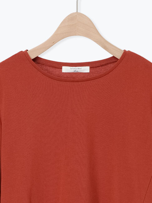 Samansa Mos2 blue「ペプラムドッキングカットソー」|Tシャツ・カットソー|