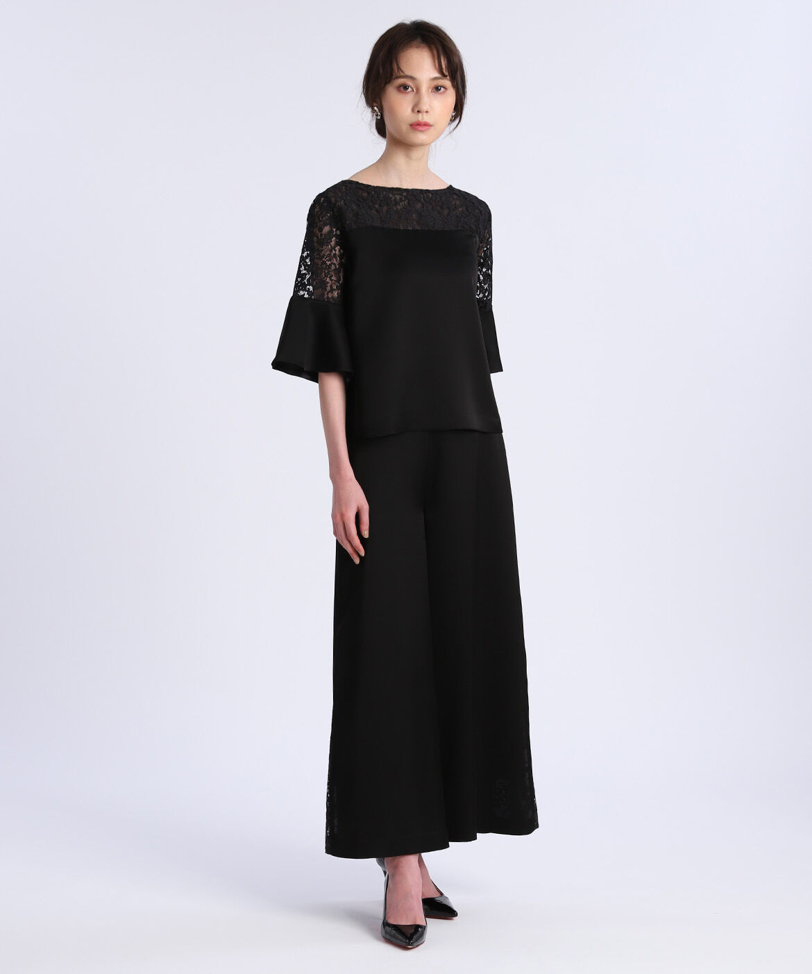 Maglie le cassetto「《M Maglie le cassetto》レースドッキングブラウス」|シャツ・ブラウス|