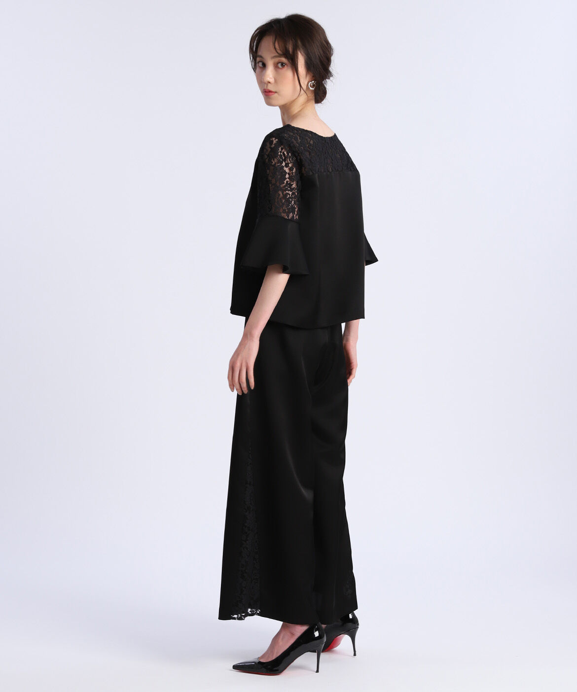 Maglie le cassetto「《M Maglie le cassetto》レースドッキングブラウス」|シャツ・ブラウス|