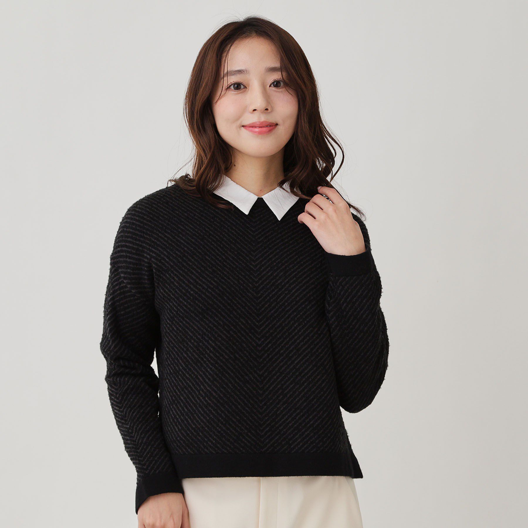 COUP DE CHANCE「【手洗い可】ジャガートニットトップス」|ニット・セーター|