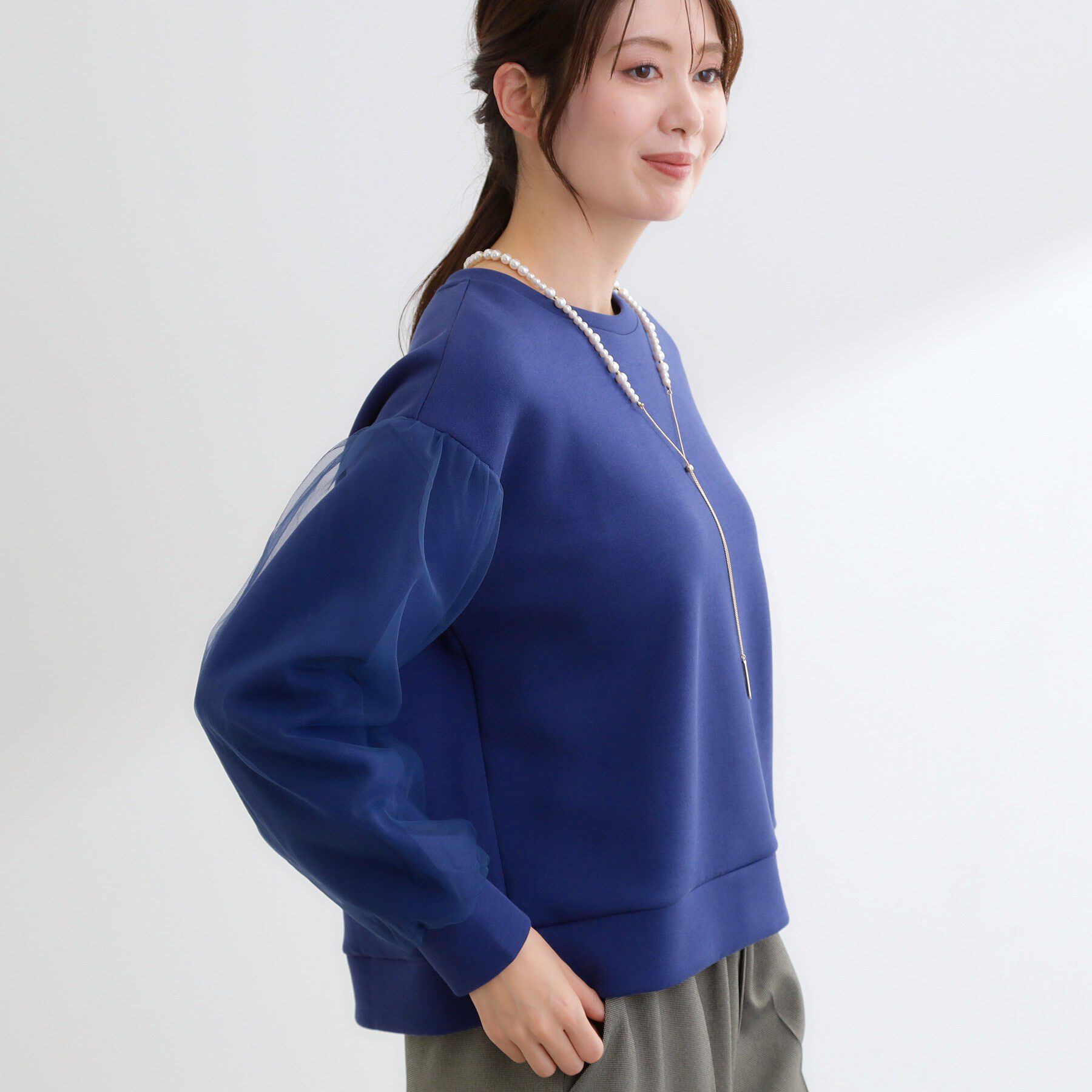 Reflect「チュールレイヤードスリーブプルオーバー」|Tシャツ・カットソー|