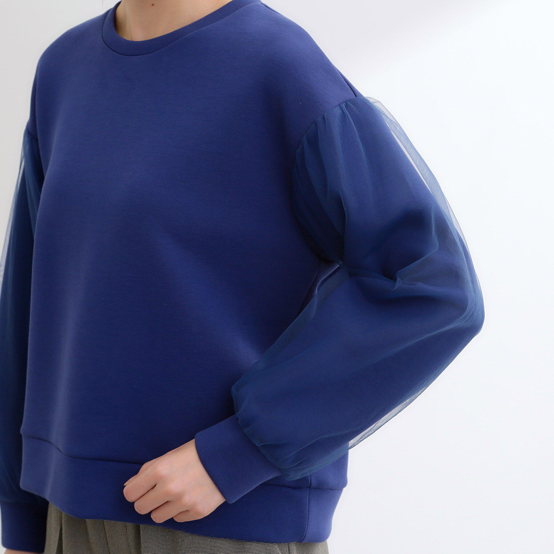 Reflect「チュールレイヤードスリーブプルオーバー」|Tシャツ・カットソー|