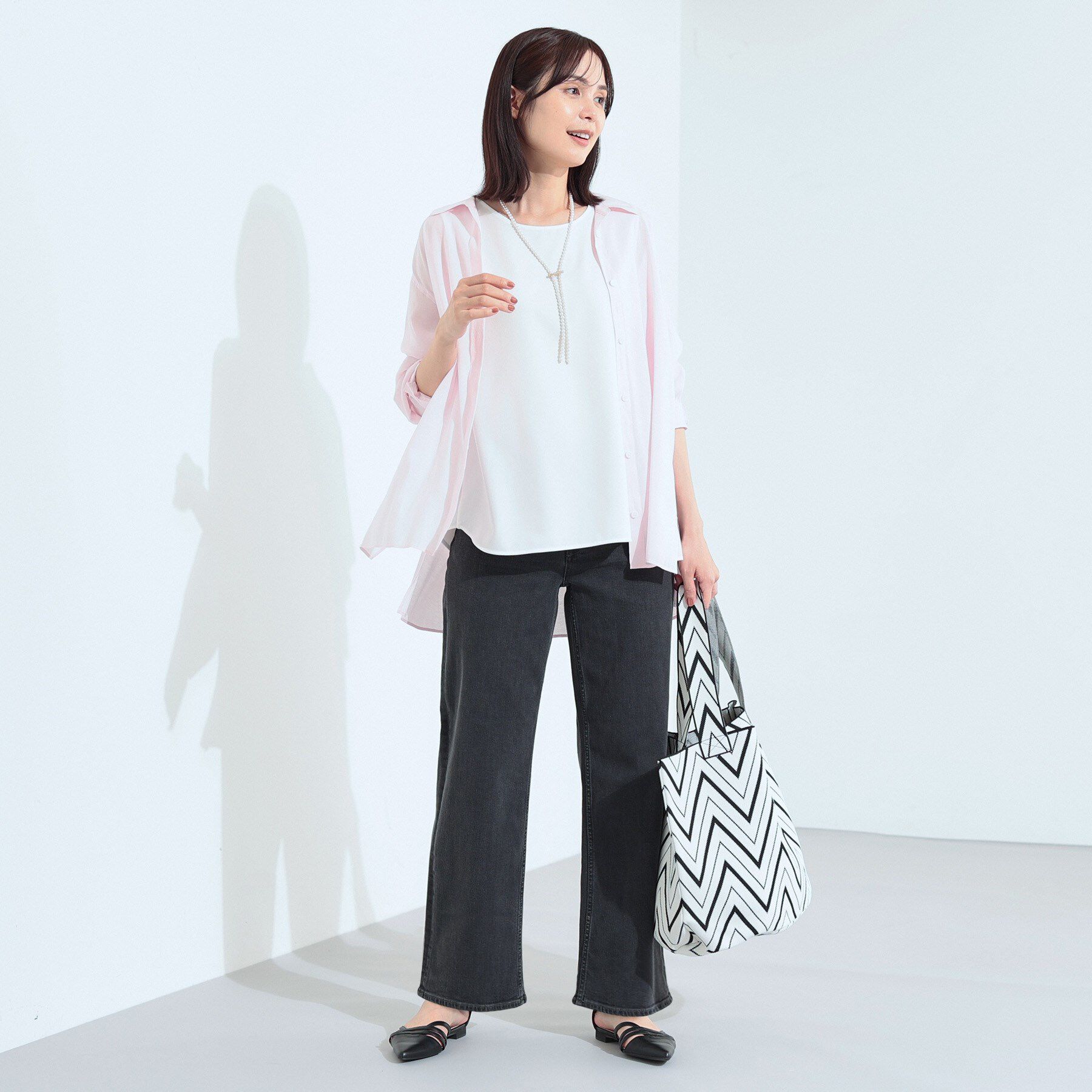 INDIVI「【褒められデニム】ワイドストレート デニムパンツ」|デニム|