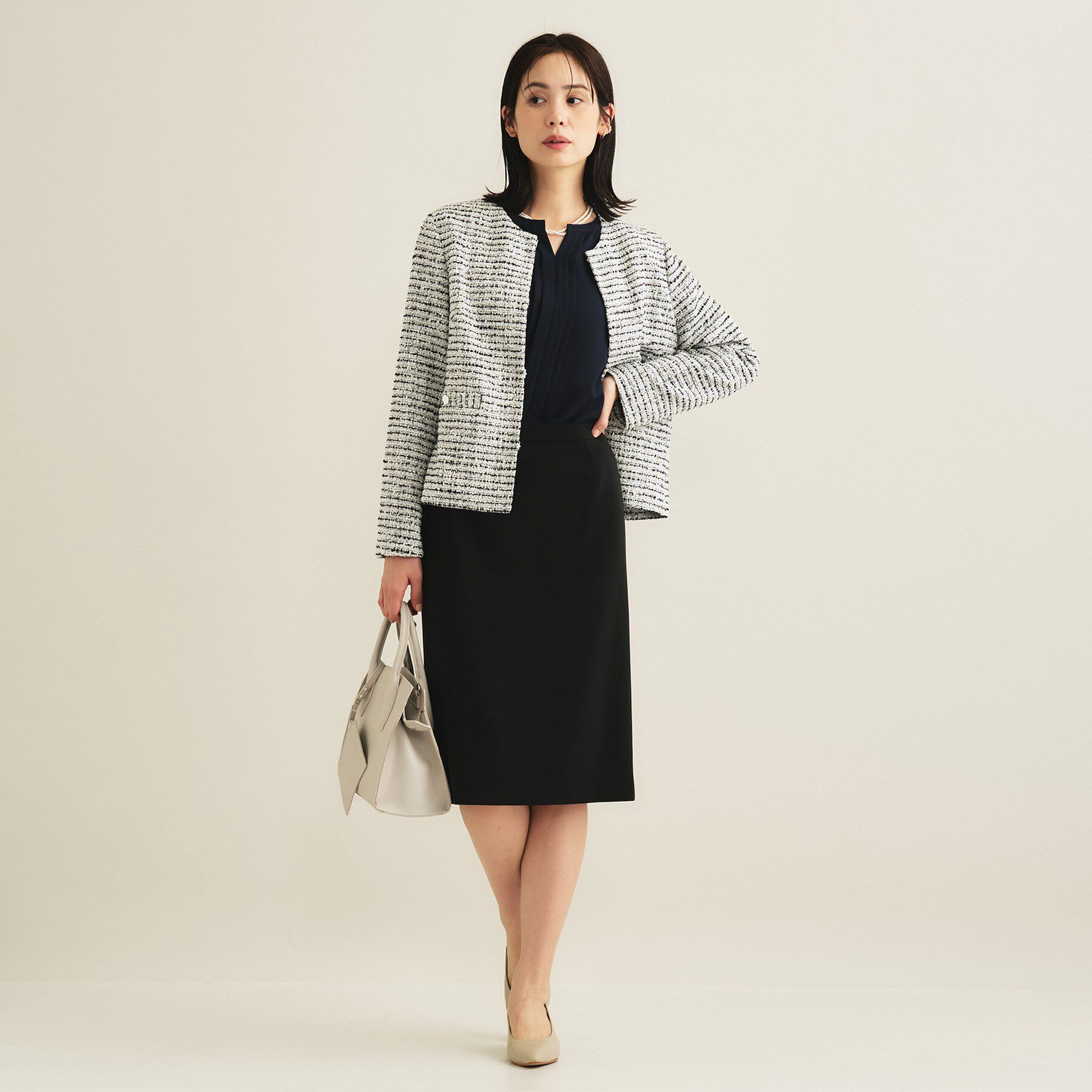 INDIVI「【洗える／透けにくい】ジオメ柄プリントブラウス」|シャツ・ブラウス|