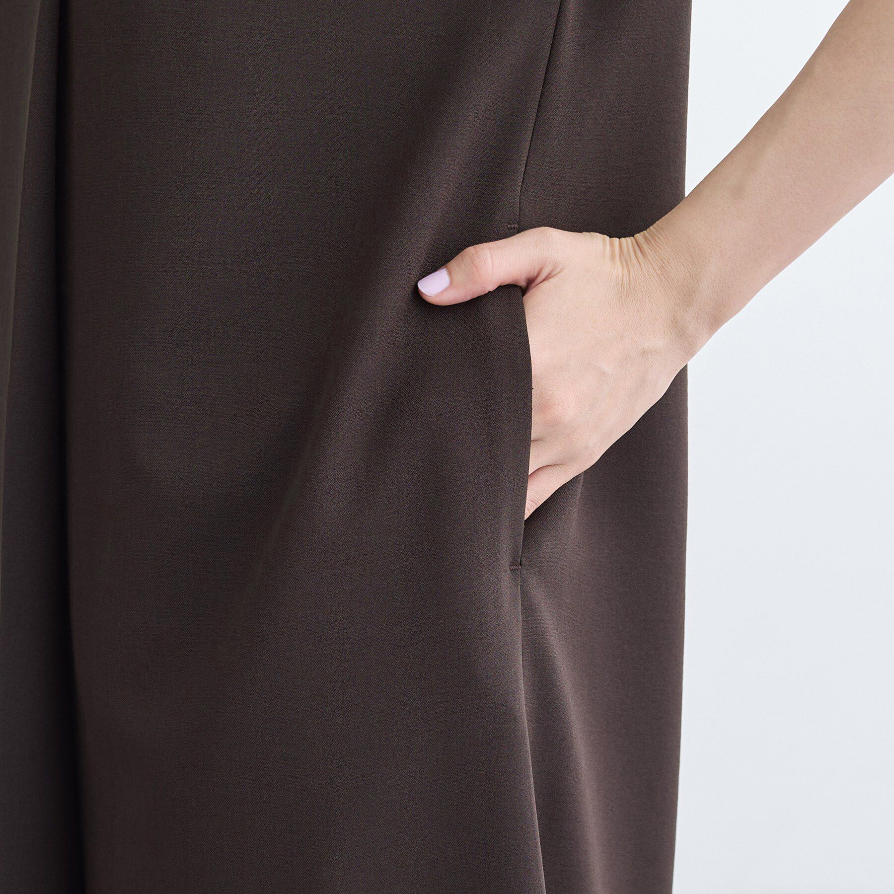 INDIVI「【洗える／UVケア／麻調】スキッパーワンピース」|ワンピース|