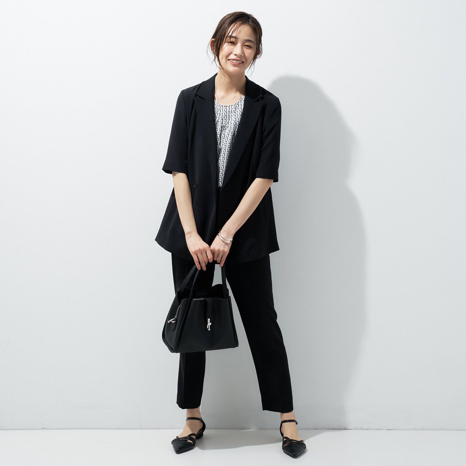 INDIVI「【着る日傘】ハーフスリーブダブルジャケット」|テーラードジャケット|