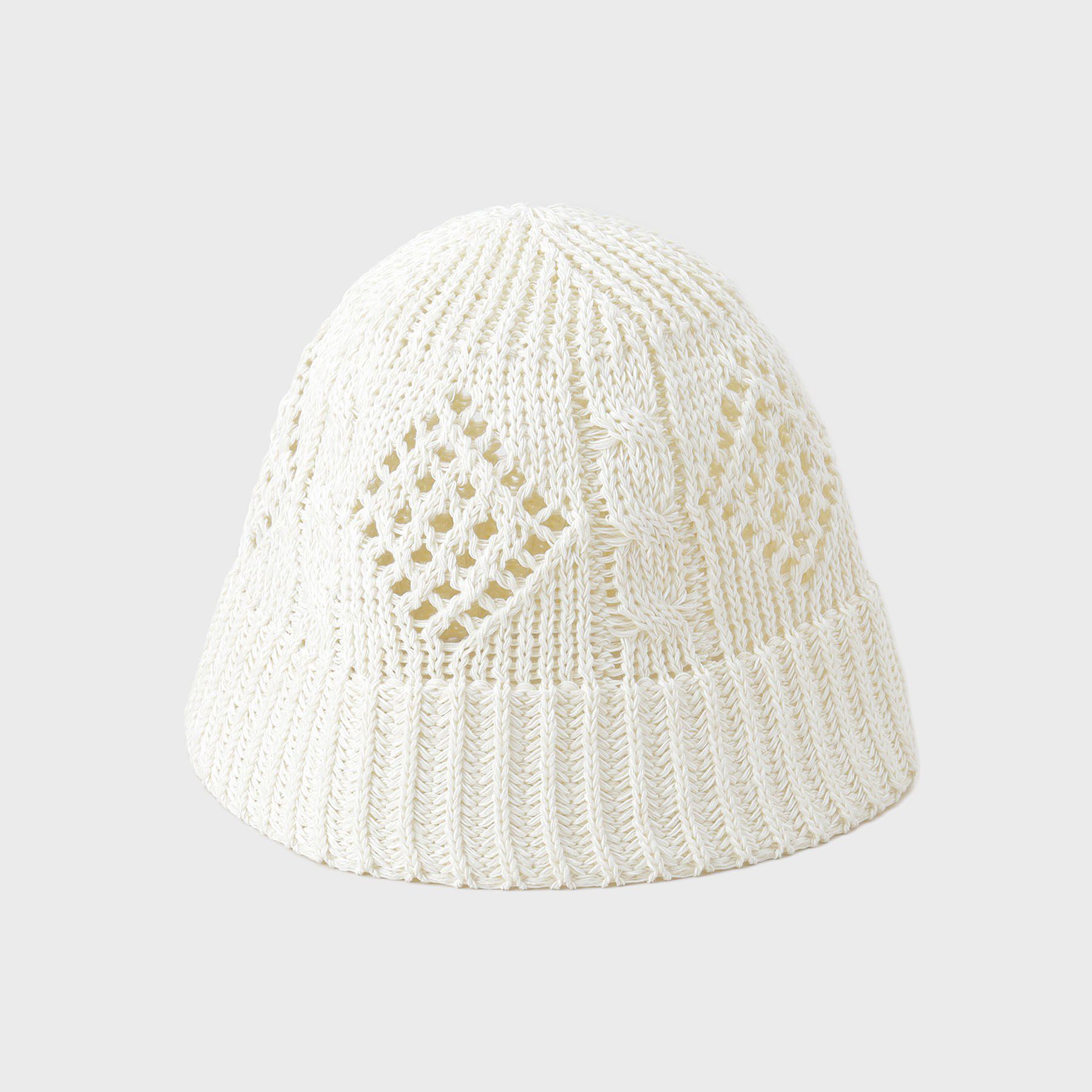 tk.TAKEO KIKUCHI「オープンワークバケットハット」|ハット|アイボリー(004)